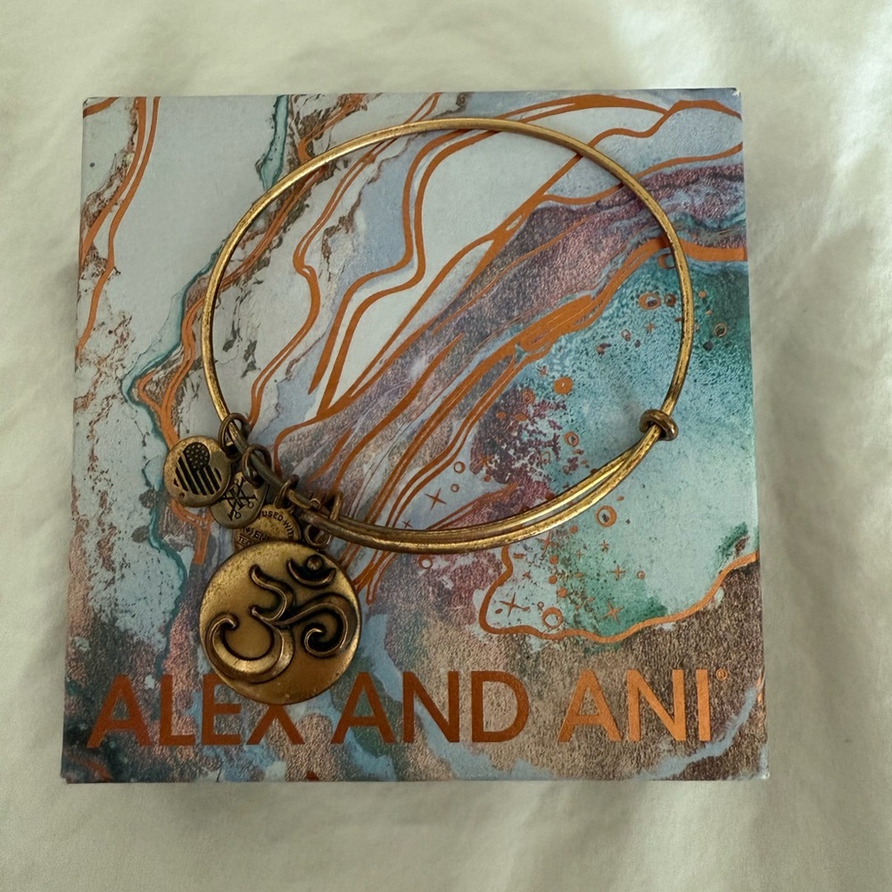 Alex and Ani Om Charm Bangle Bracelet